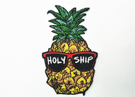 Adorable Pineapple Clothing Embroidery Patches Recycled Merrowed Edge