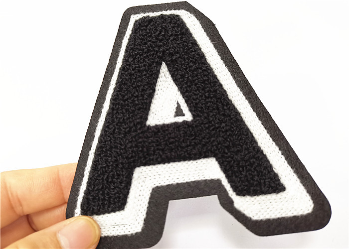 Chenille Felt Letterman Patches Alphabet Patches For Jackets  2.75" Tall